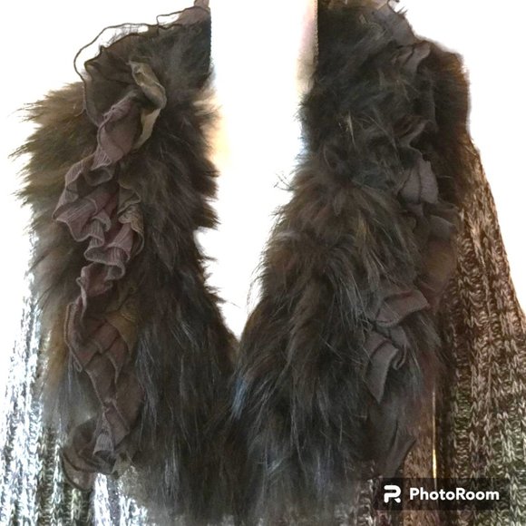 Gaby L. Eden Women's Raccoon Fur Trim Blazer - Picture 2 of 11